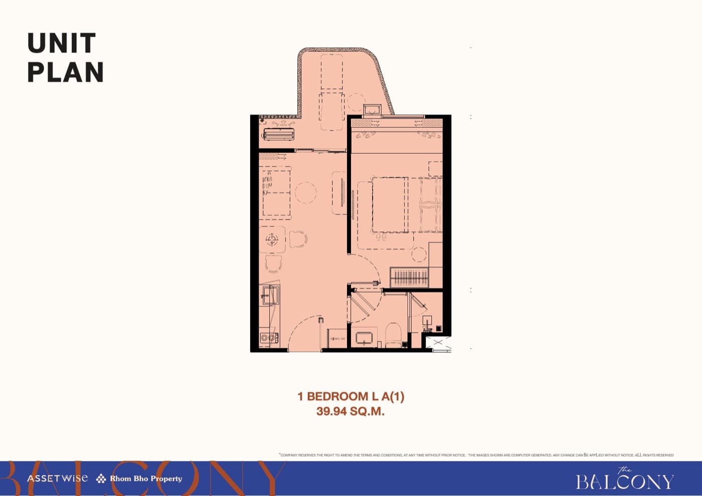 1 Bedroom L / 1 Bedroom Plus layout